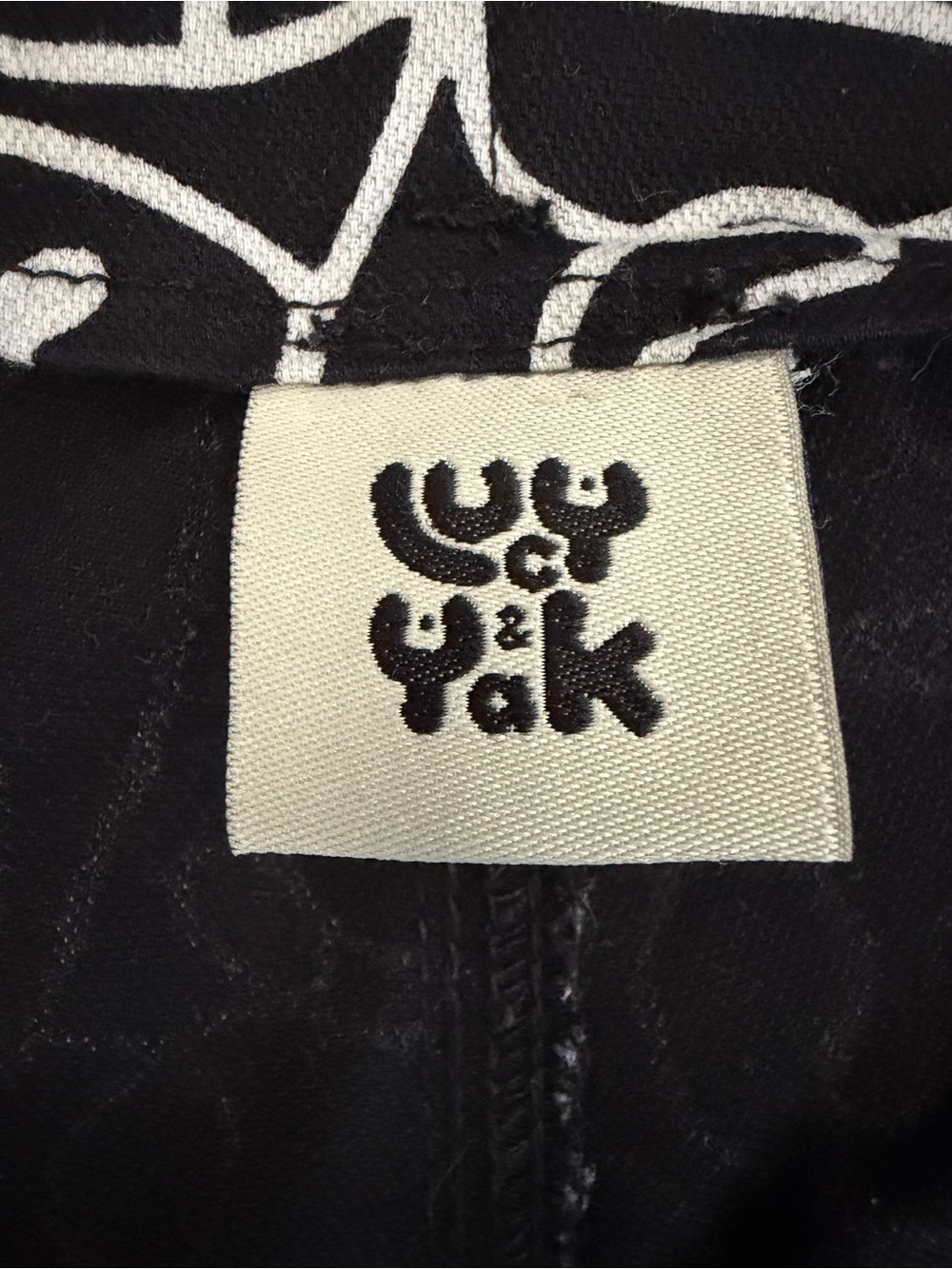 Lucy & Yak Camden Pants – Black & White Squiggle Print | W28/L30 - Picture 3 of 9